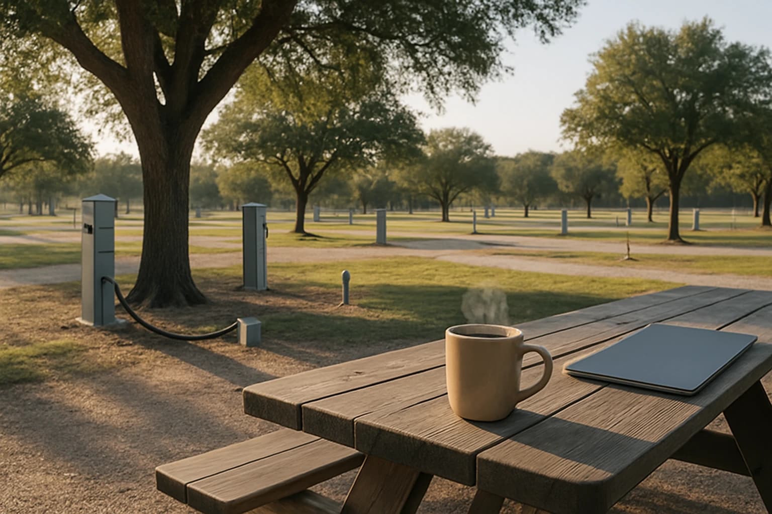 Coffee, Wi-Fi and No Rush: Life on Full Hookup RV Sites in Bertram, TX